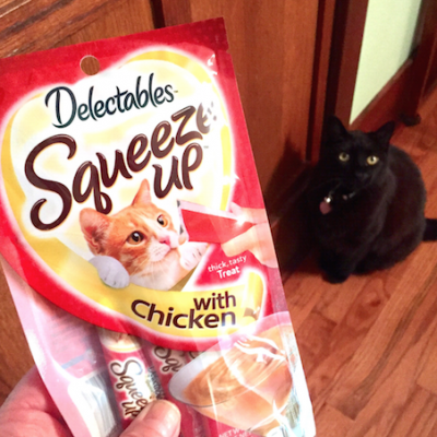Seriously pawtastic!  Hartz Delectables SqueezeUp Treats, the First Interactive Wet Cat Treat